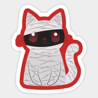 Halloween Cat Mummy Sticker